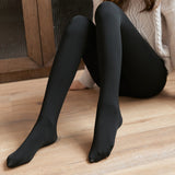Meia-calça de lã feminina quente, com  elasticidade térmica. (leggings da moda feminina)