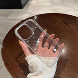 Capinha protetora transparente para iPhone com Glitter